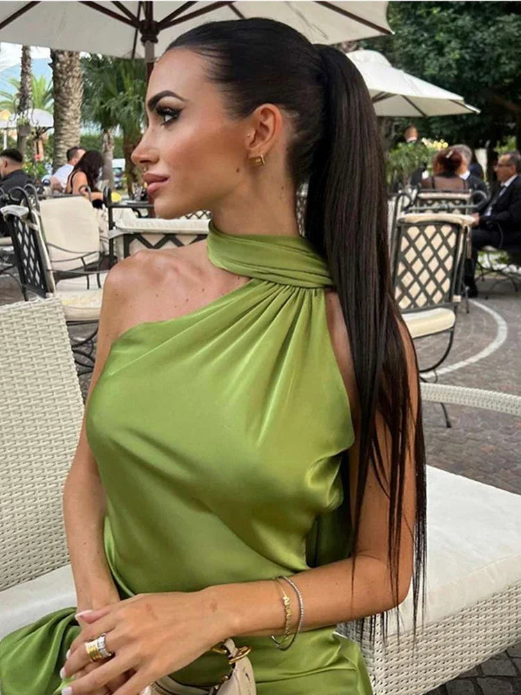 Aurielle™ – Draped Satin Dress