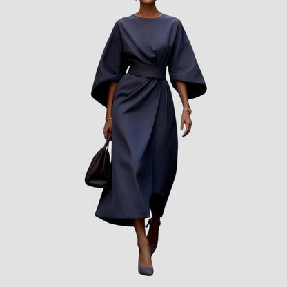 Izra™ – Belted Midi Dress