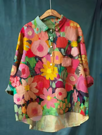 Bonnie™ - Multicolor Graden Print Shirt