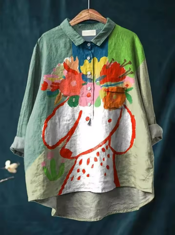 Addison™ - Floral Dog Print Shirt