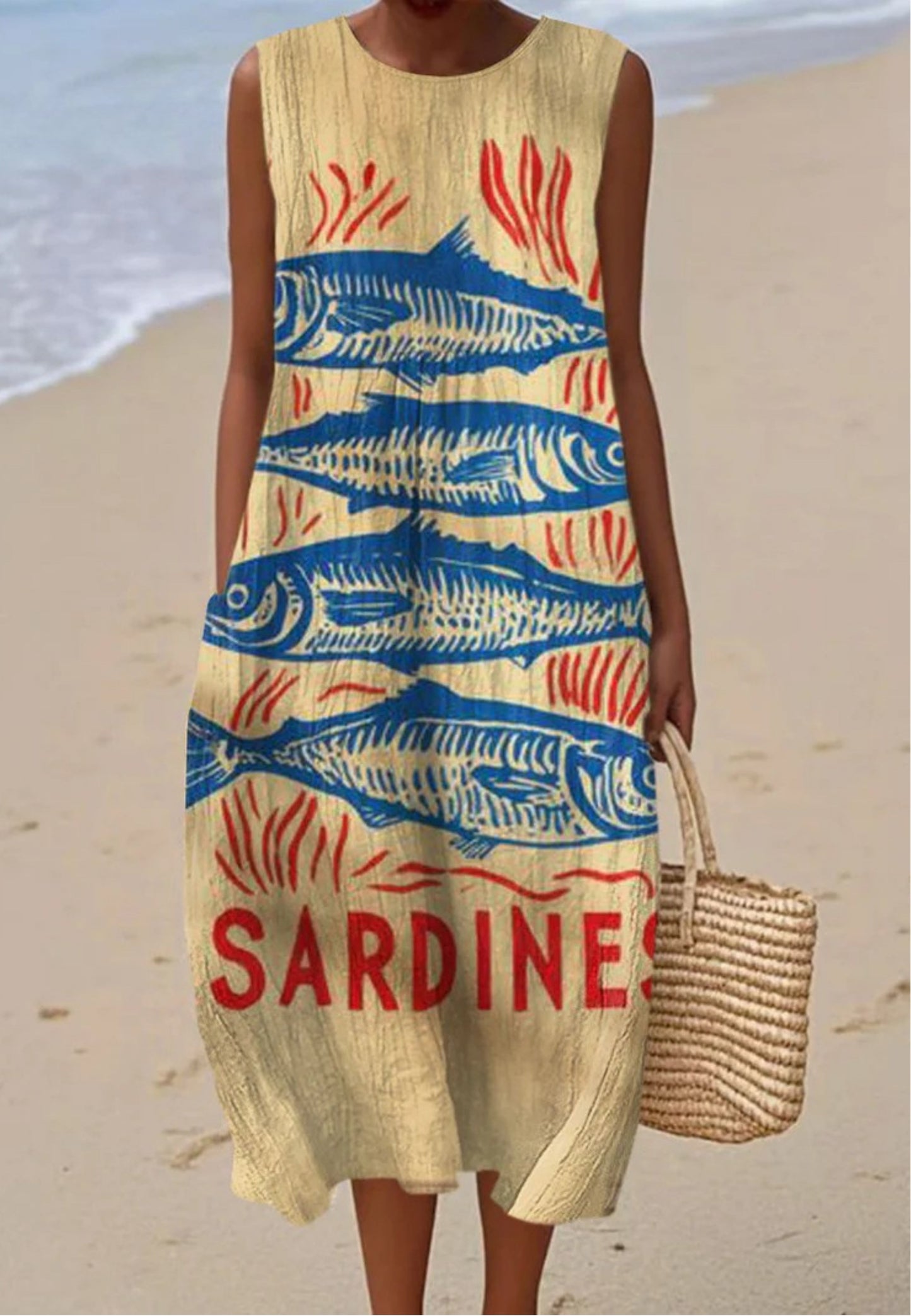 Liza™ - Vintage Fish Print Dress