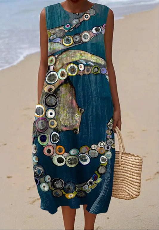 Gigi™ - Artistic Print Casual Dress