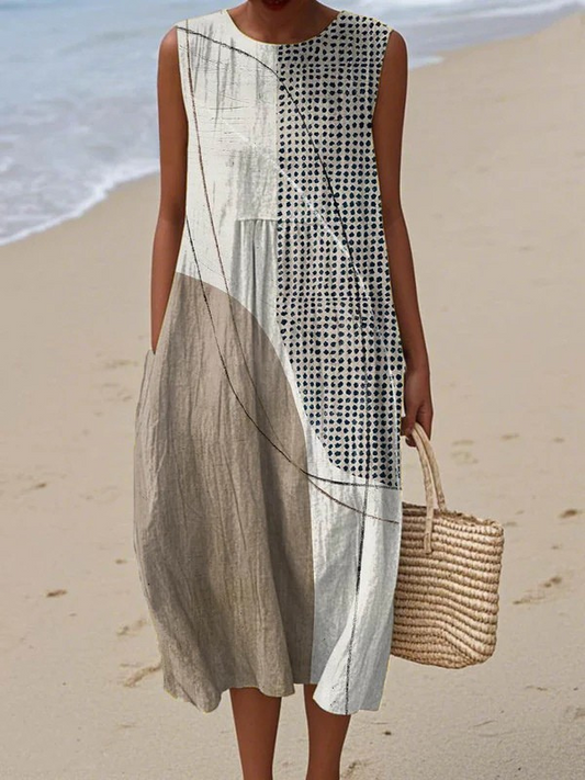 Clio™ – Geometric Midi Dress