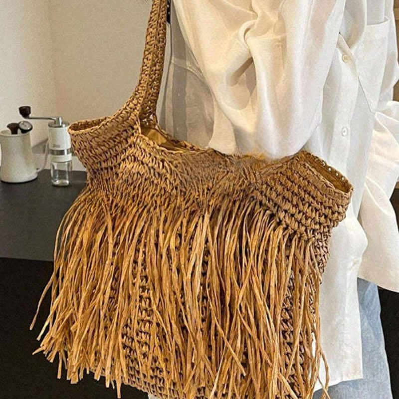Maria™ Woven Fringe Bag