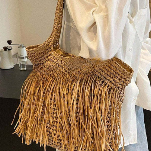 Maria™ Woven Fringe Bag