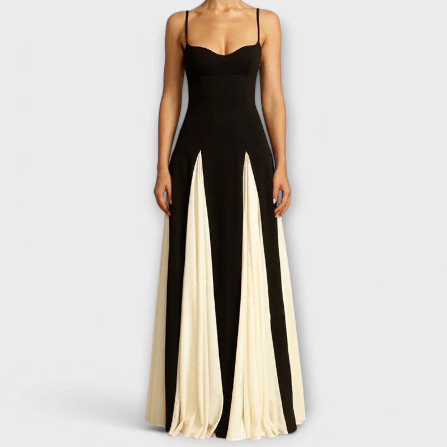 Chrystelle™ – Two-Tone Maxi Dress