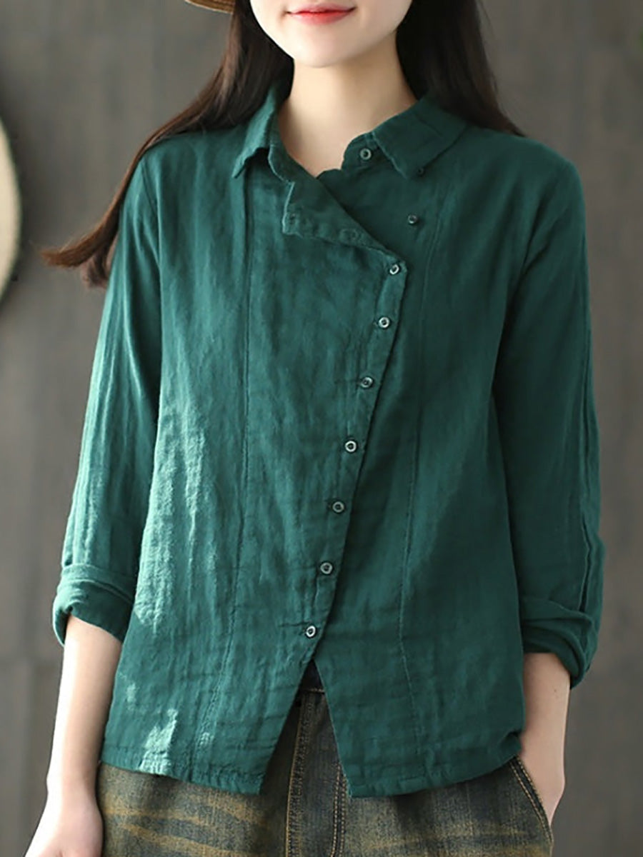 Sylvette™ – Asymmetrical Linen Shirt