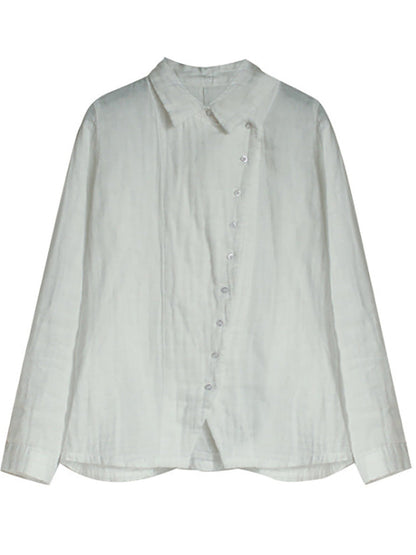 Sylvette™ – Asymmetrical Linen Shirt