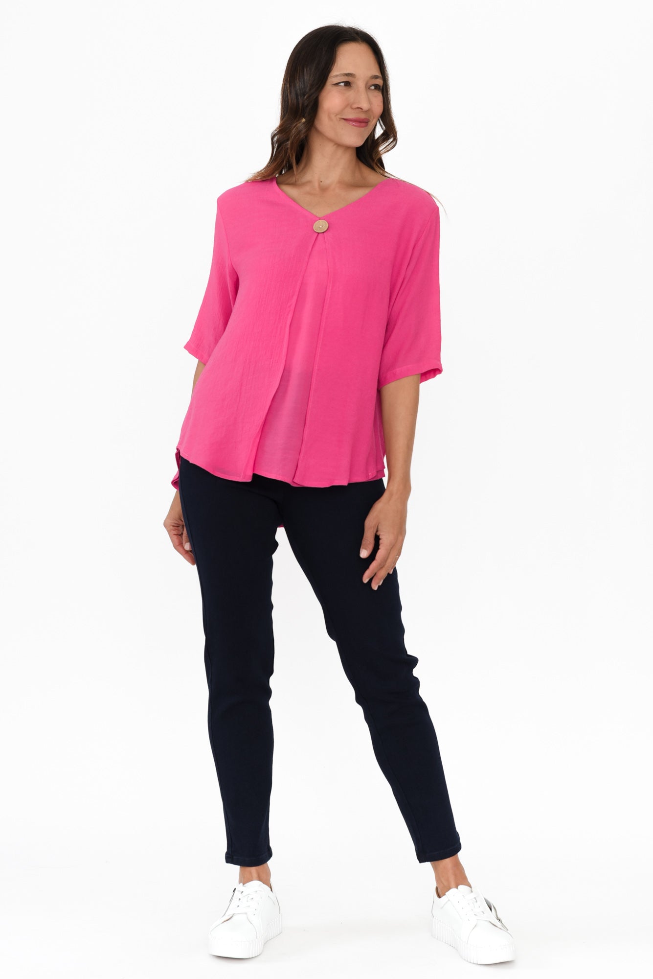 Reah™- Relaxed Button Top