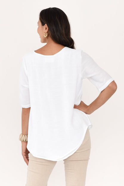 Elisha™- Pleated Button Top