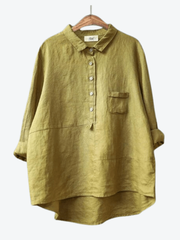 Elvie™ Buttoned Linen Blouse