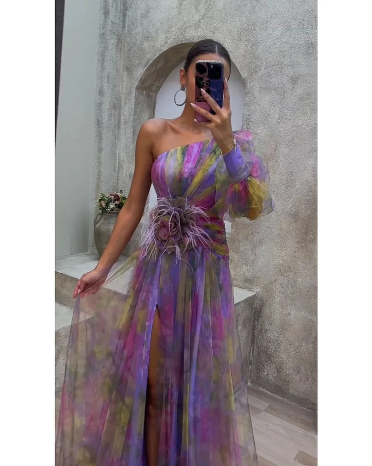 Ylliana™ Floral One-Shoulder Dress
