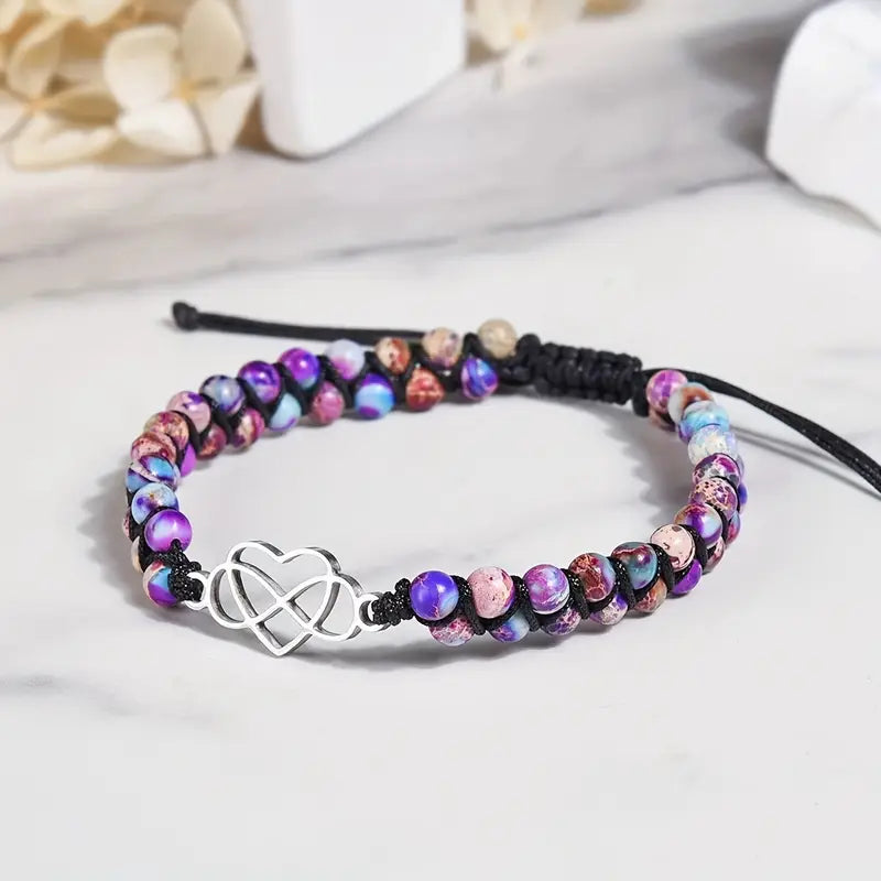 Stone Eternity Heart Bracelet | Together Against Breast Cancer