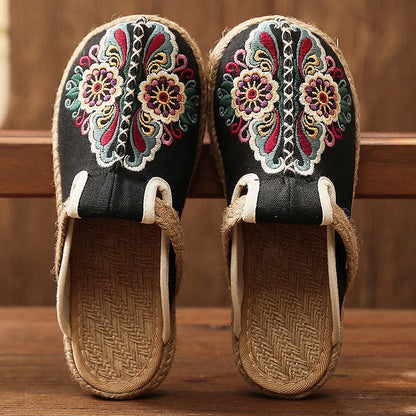 Kathy™ – Women’s Cotton Sandals with Floral Print