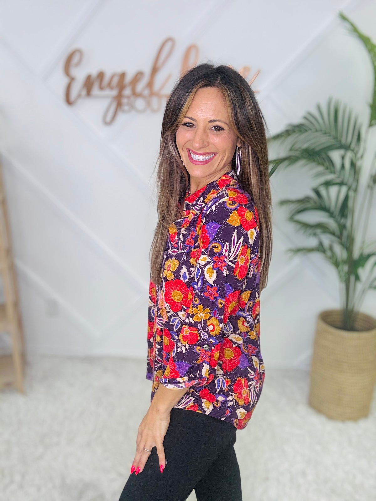 Amara™ Vibrant Floral Blouse