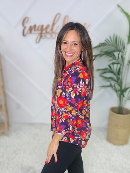 Amara™ Vibrant Floral Blouse