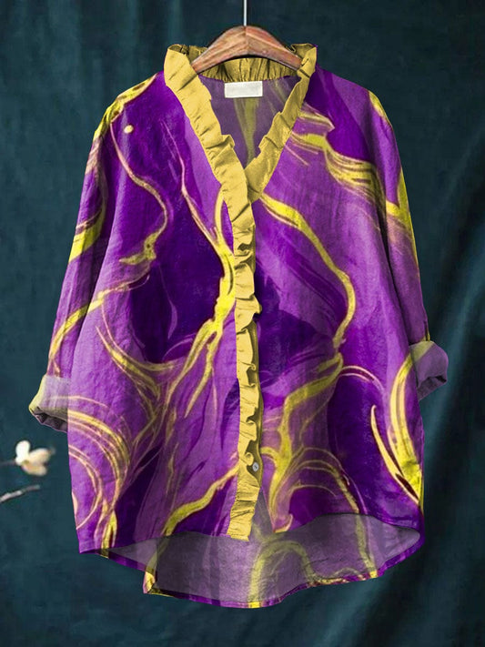 Leocadia™ Artistic Linen Blouse