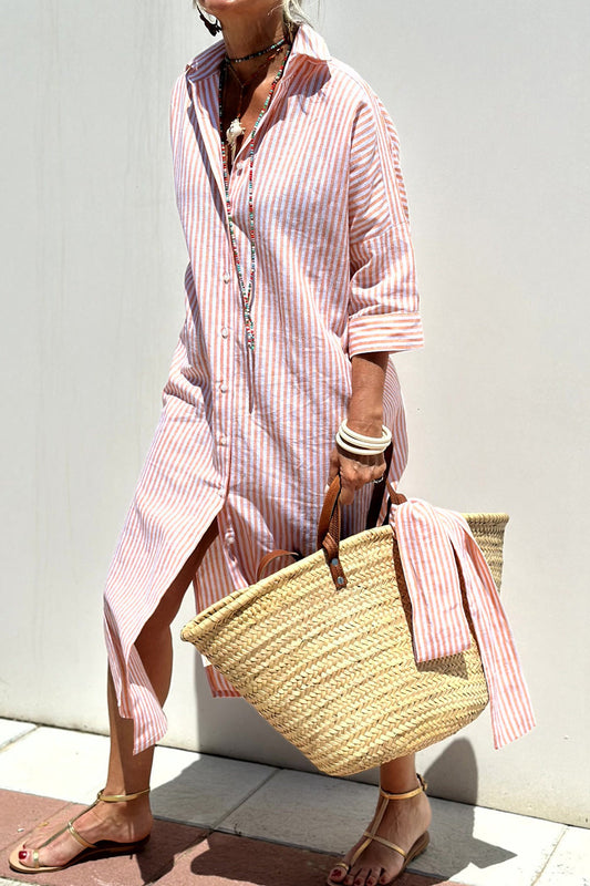 Rylin™ - Elegant striped shirt dress