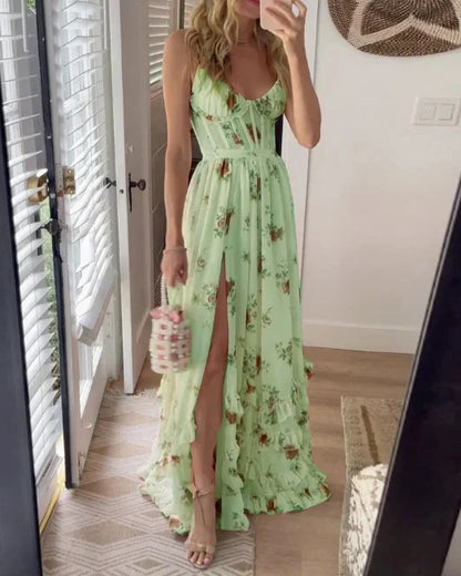 Verana™ - Corset Floral Maxi Dress