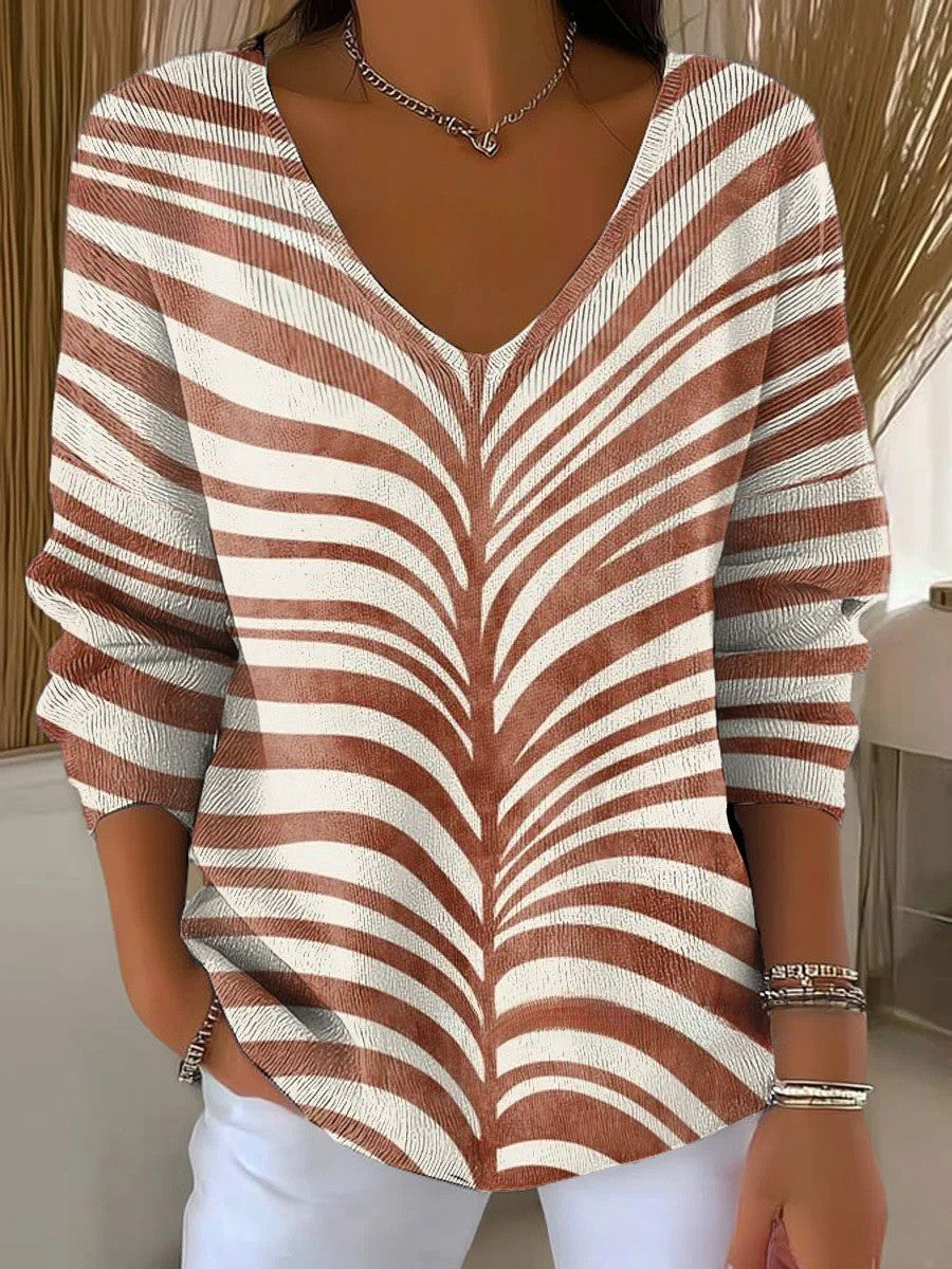 Rena™ Abstract Stripe Top