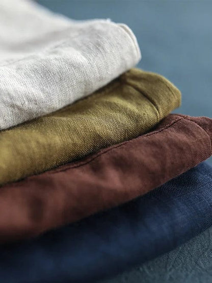 Elvie™ Buttoned Linen Blouse