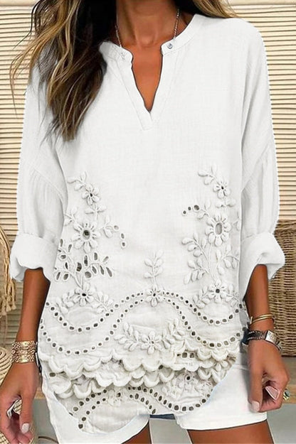 Julie™ Elegant Embroidered Blouse