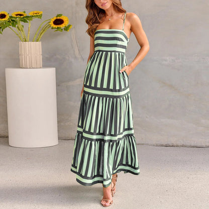 Elviana™ Striped Maxi Dress