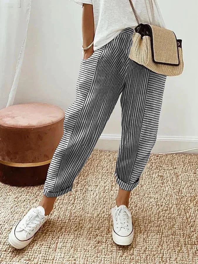 Amalia™ – Summer striped trousers