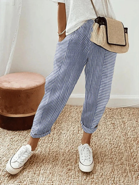 Amalia™ – Summer striped trousers