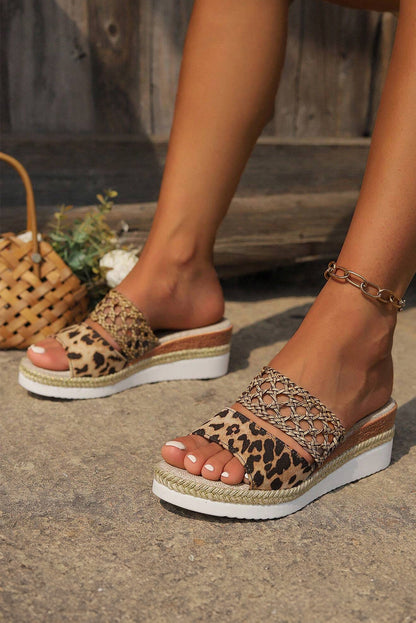 Nereida™ - Leopard Print Wedge Sandals