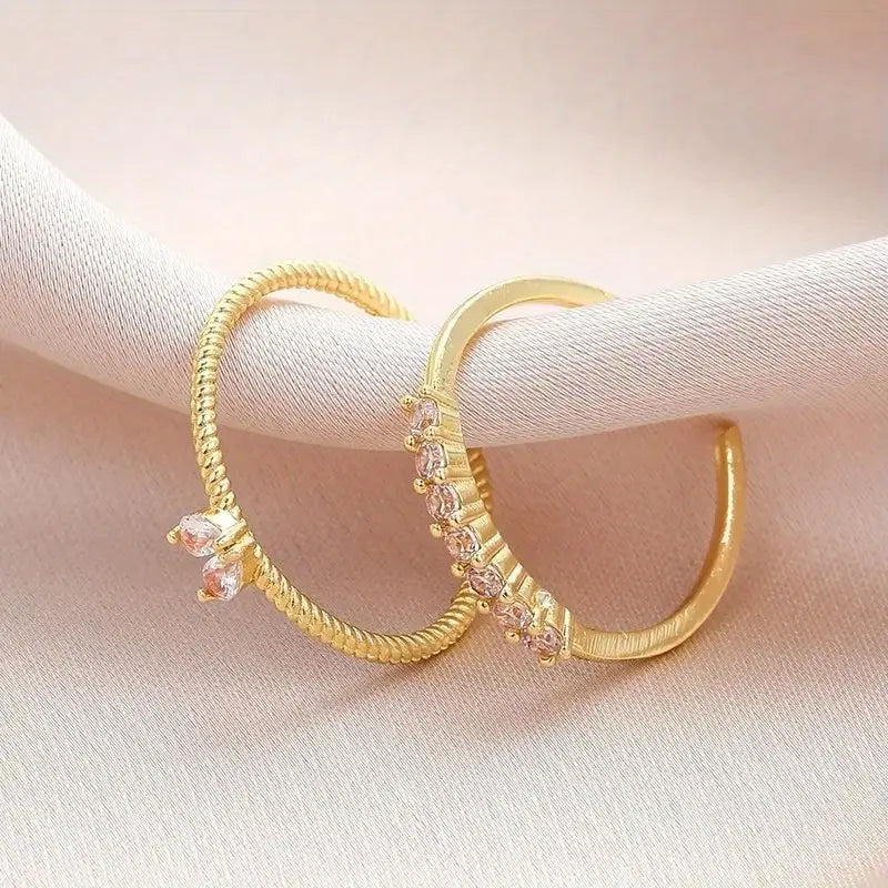 Fine Heart-Shaped Ring Set | Together Against Breast Cancer