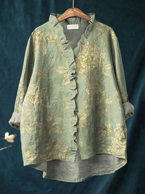 Kim™ Floral Linen Blouse