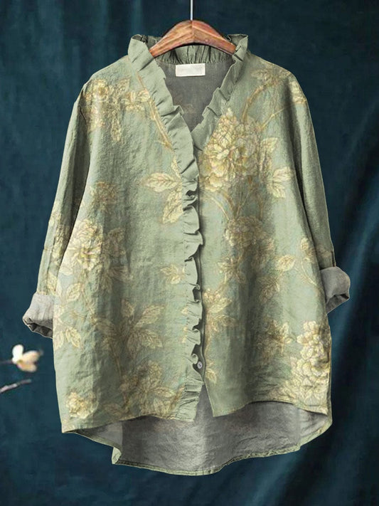 Kim™ Floral Linen Blouse