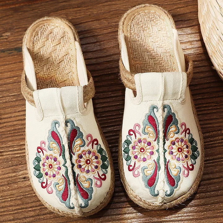 Kathy™ – Women’s Cotton Sandals with Floral Print