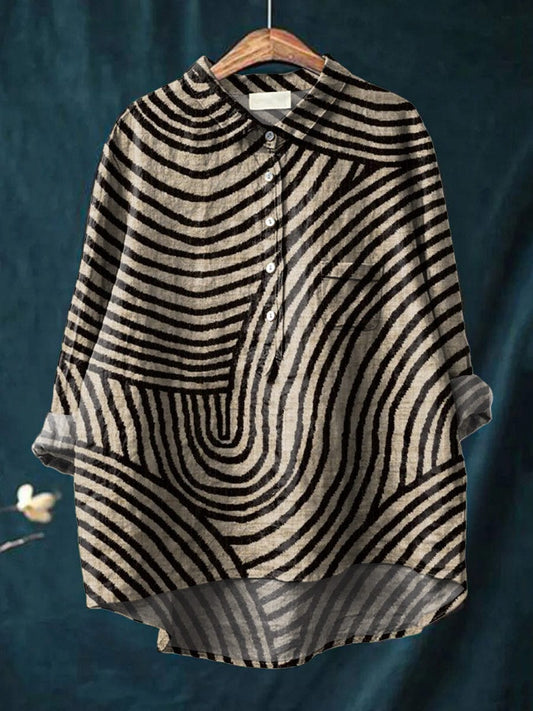 Heide™ Striped Linen Blouse