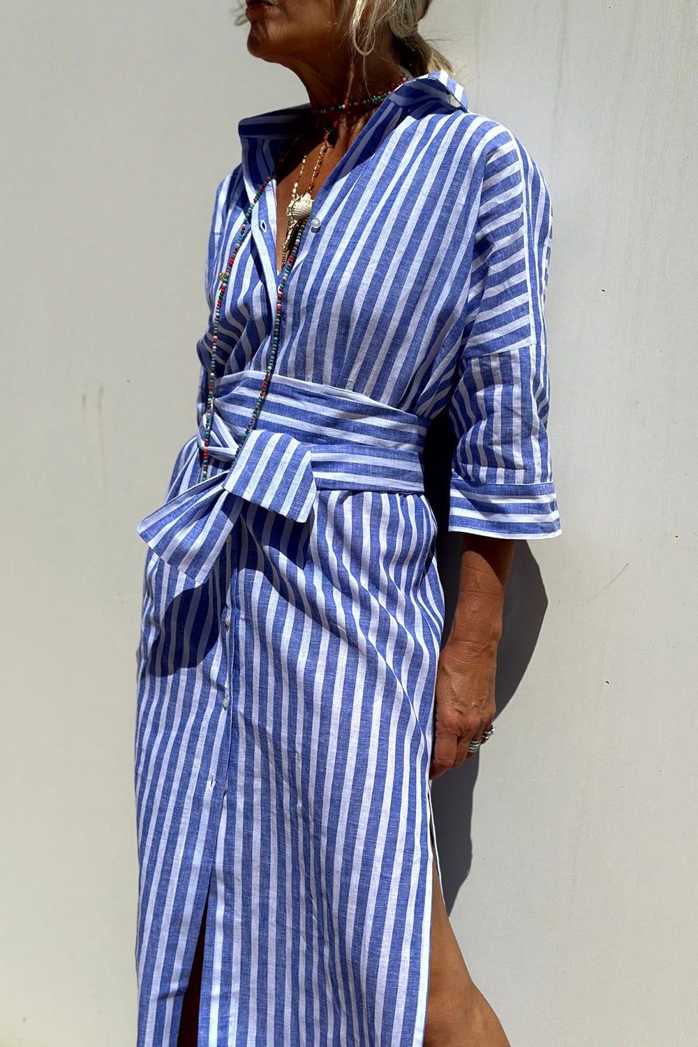 Rylin™ - Elegant striped shirt dress