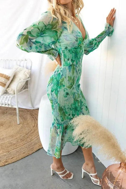 Livian™ Ruffle SleeveMidi Dress