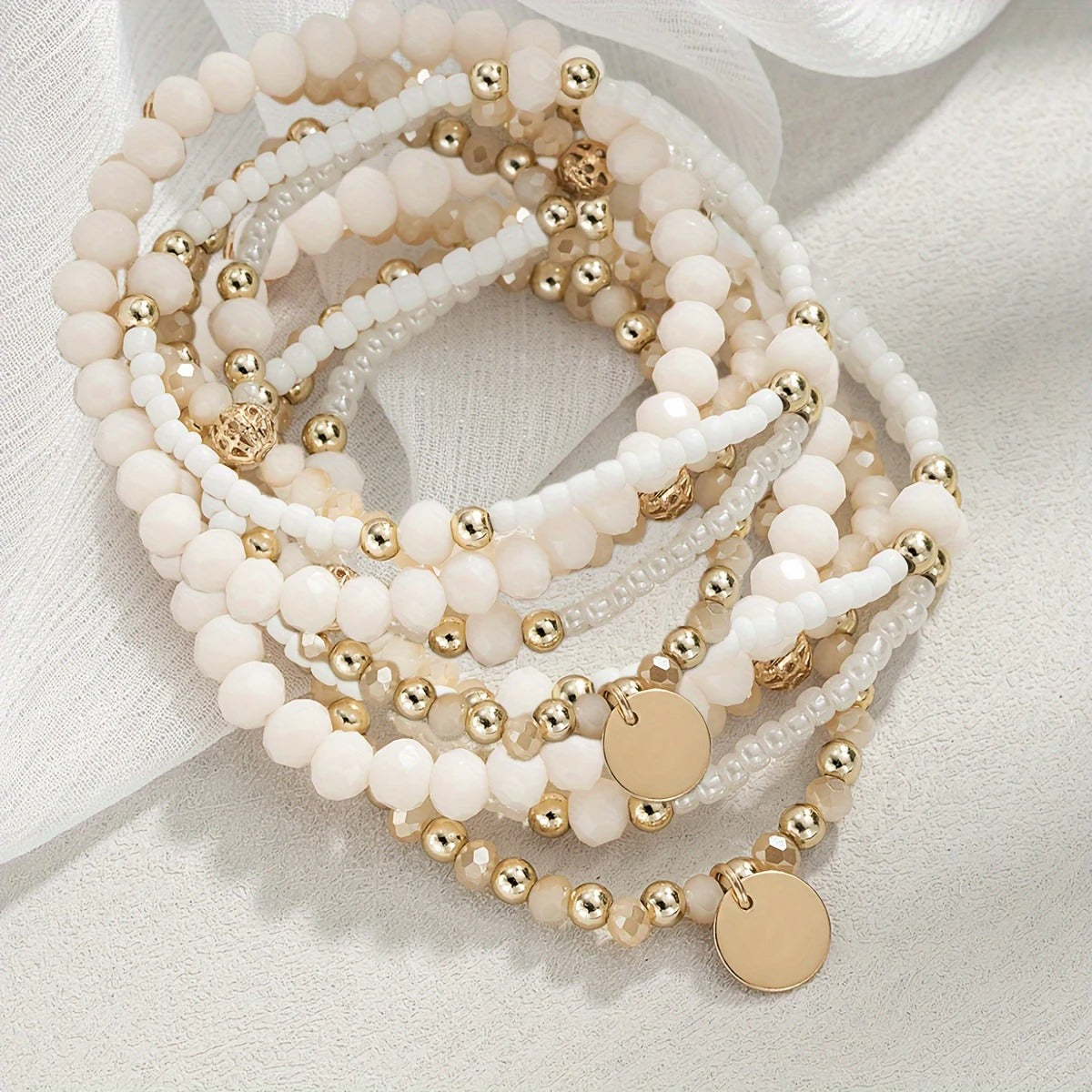 Charming bohemian bracelet set | Together against breast cancer