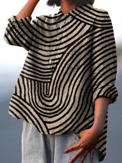 Heide™ Striped Linen Blouse