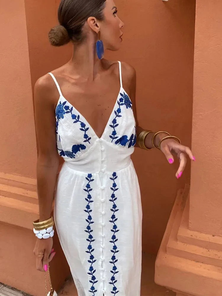 Evelina™ Embroidered Maxi Dress