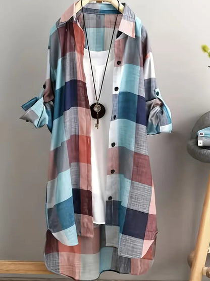 Ysobel™- Long Plaid Shirt