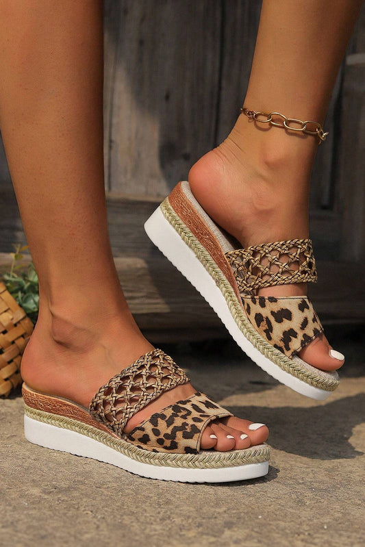Nereida™ - Leopard Print Wedge Sandals