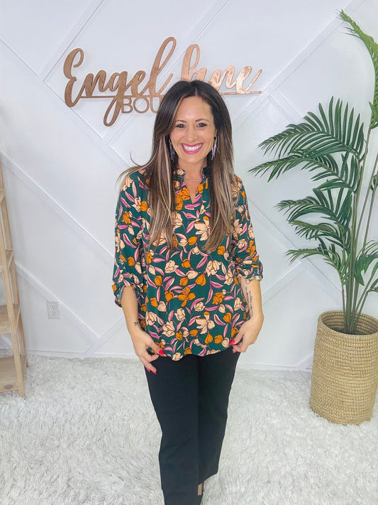 Selena™ Leaf Print Blouse