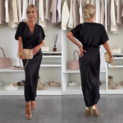 Luciana™ Satin Midi Dress
