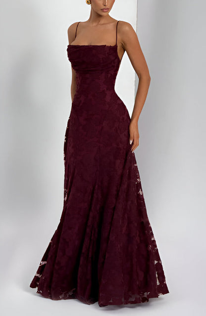 Francisa™ - Spaghetti Strap Lace Maxi Dress