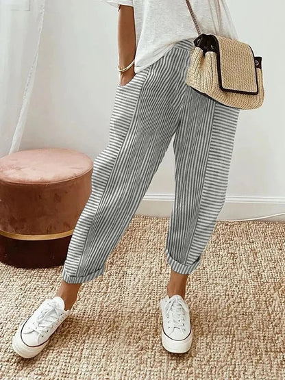 Amalia™ – Summer striped trousers