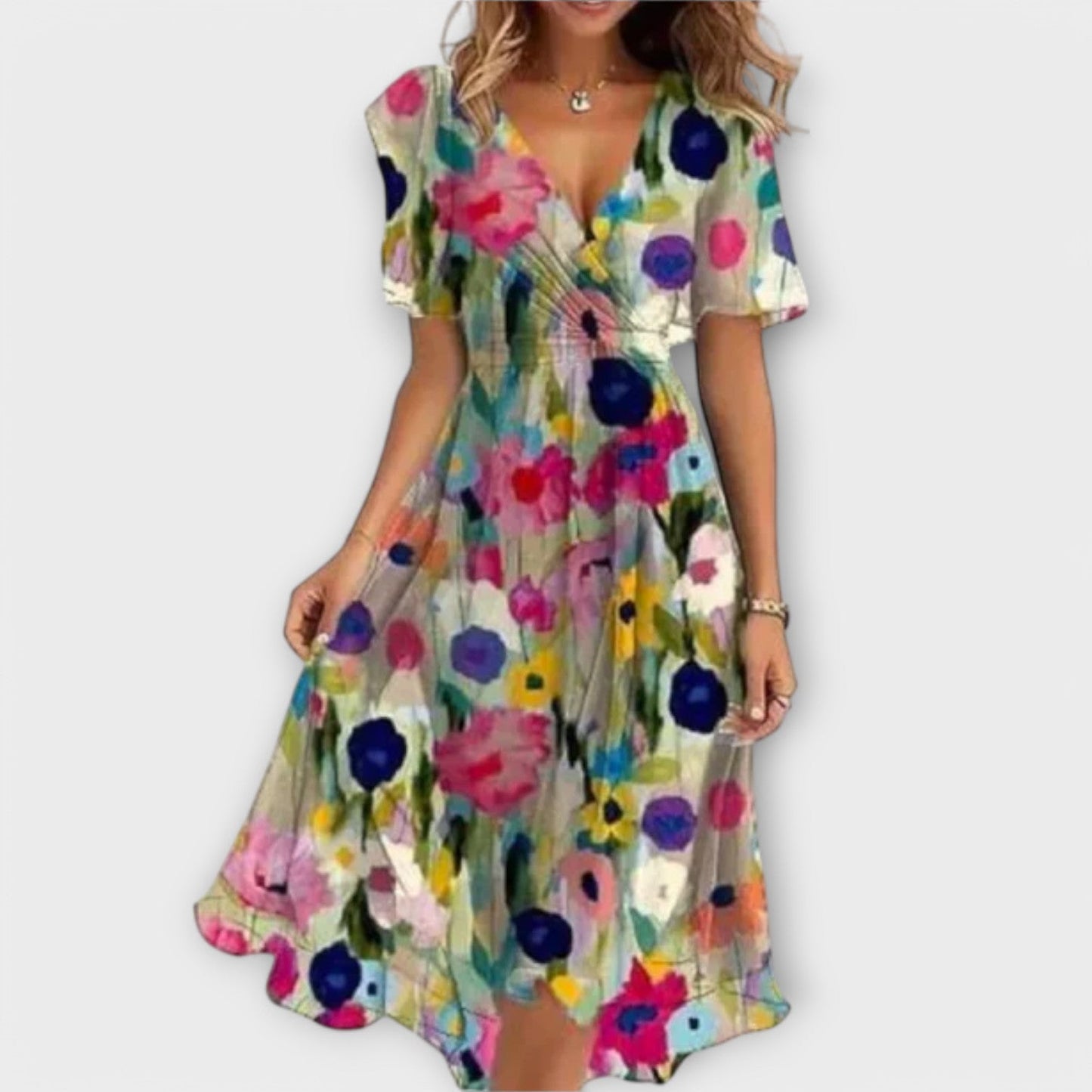 Zinnia™ - Ruffle Sleeve Belted Dress