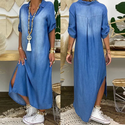 Hilda™ – Denim Maxi Dress