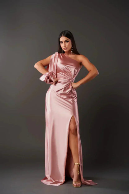 Celvara™ Elegant One-Shoulder Maxi Dress