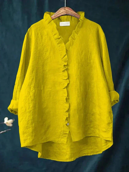 Eline™ Ruffled Linen Blouse